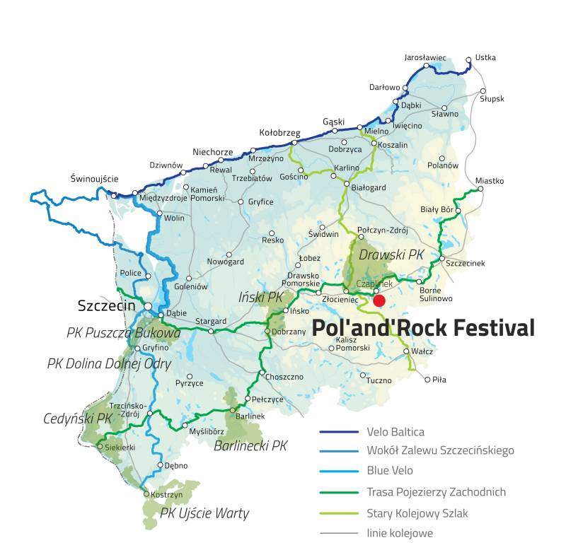 Rowerem na Pol'and'Rock Festival